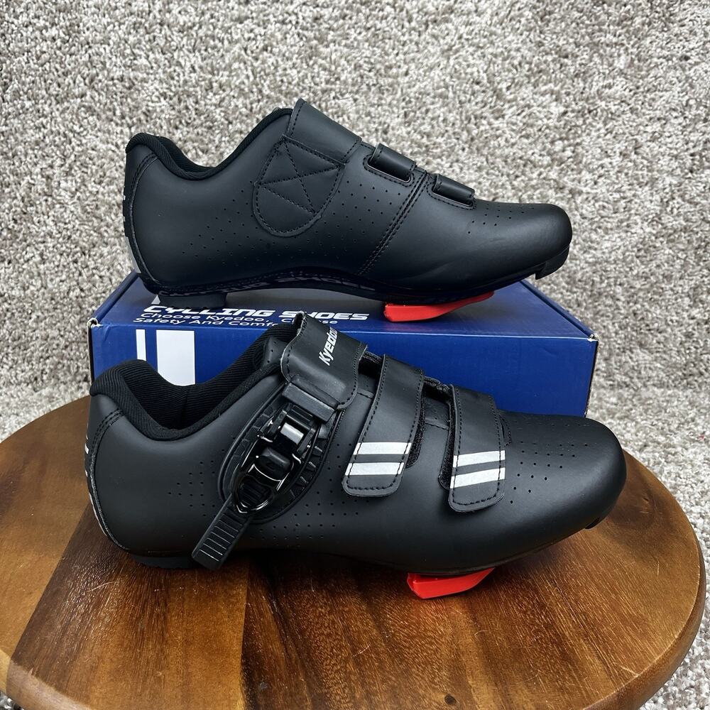 Kyedoo Cycling Shoes Black with Delta Cleats 3 Bolt Men's Size UK 41 / US 8
